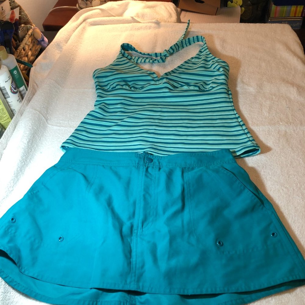 Green Blue Bathing Suit